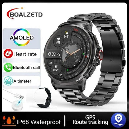 1.85" Ultra HD Smartwatch GPS Bluetooth Call Health Monitoring Watch Gym Gift